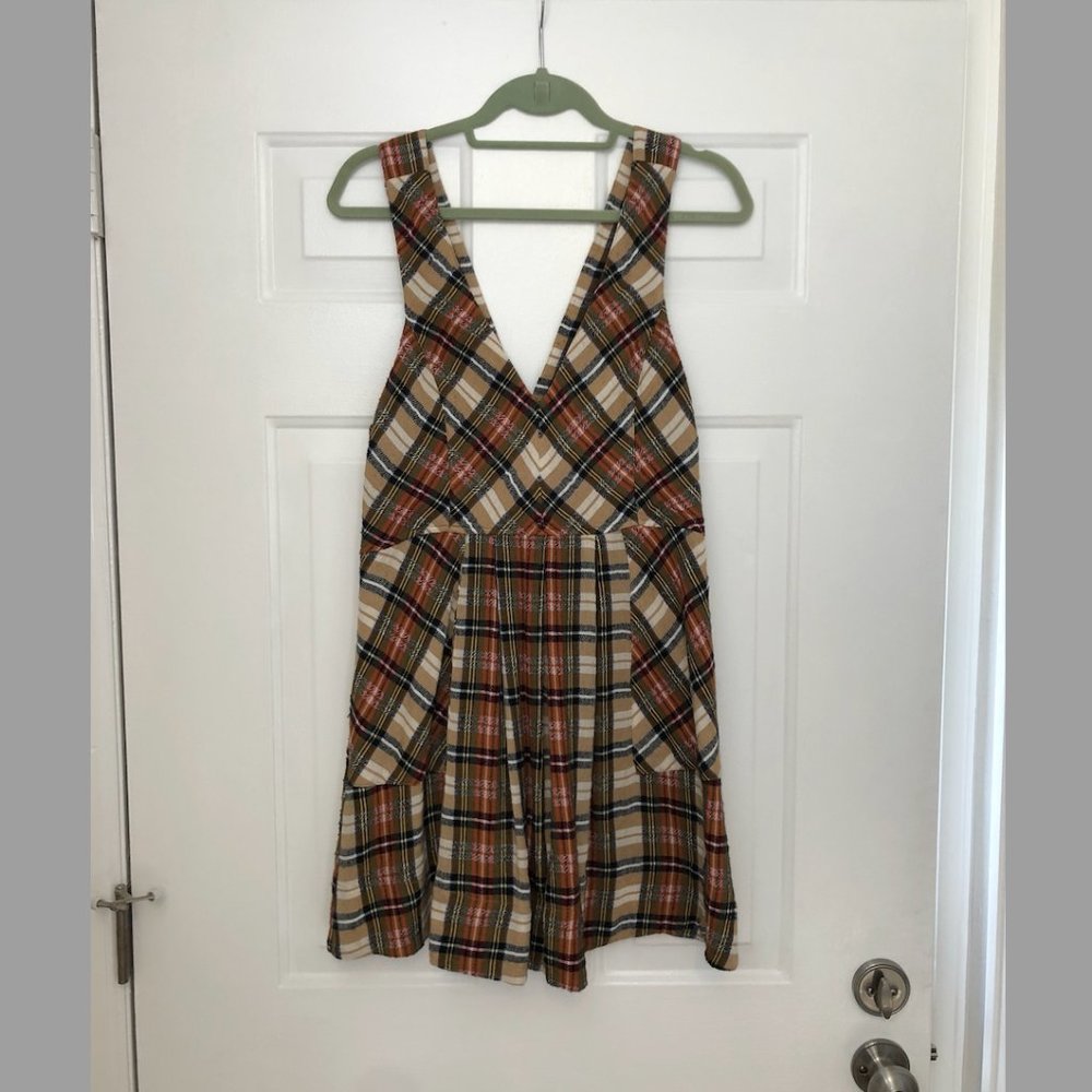 Free People Plaid Shift Dress